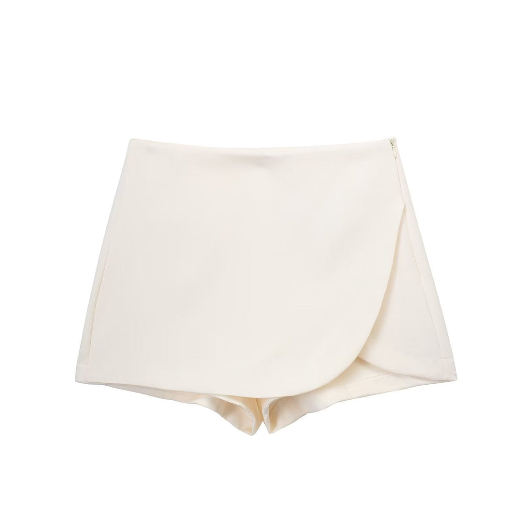 Shavina - Mini-Jupe-Short Portefeuille à Taille Haute
