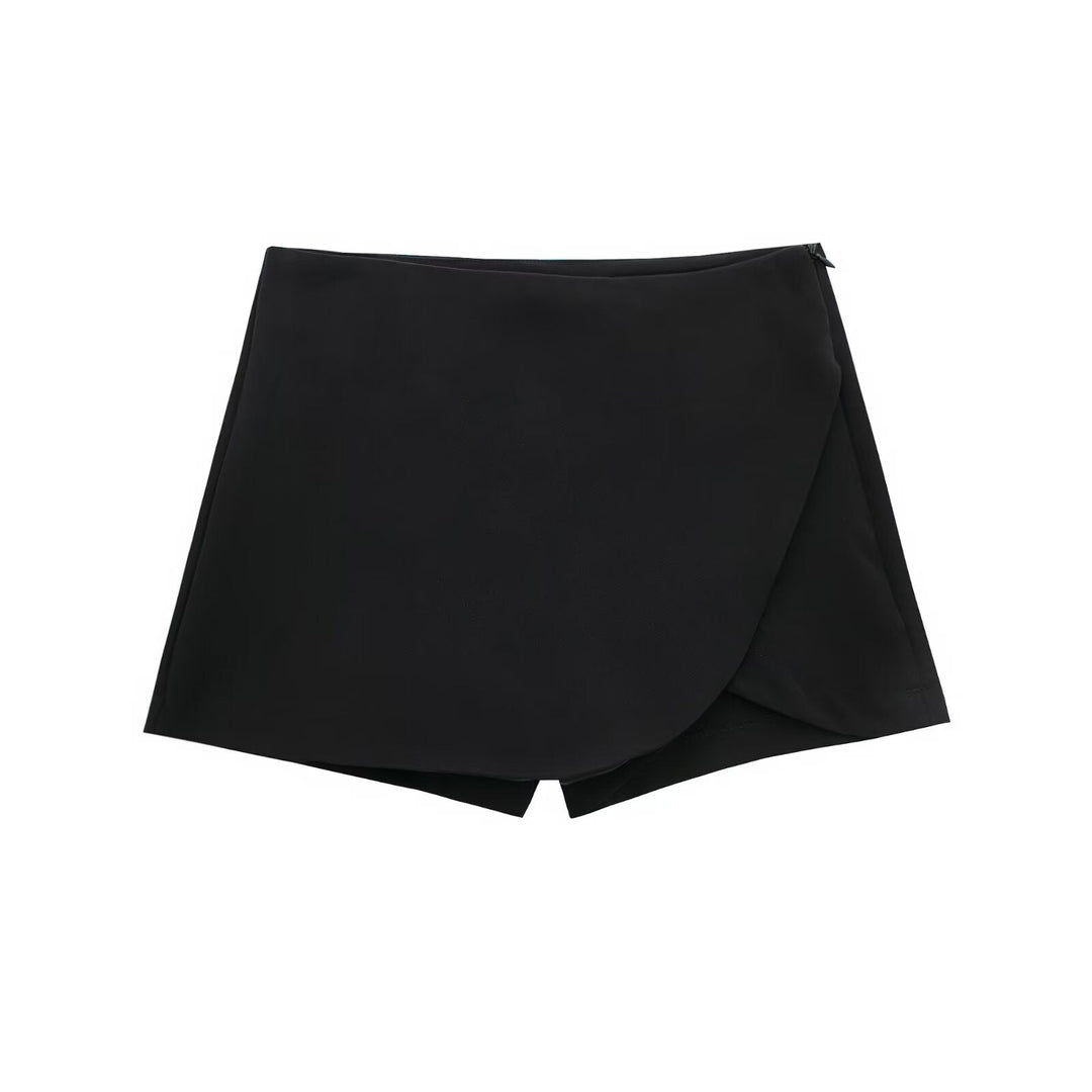 Shavina - Mini-Jupe-Short Portefeuille à Taille Haute