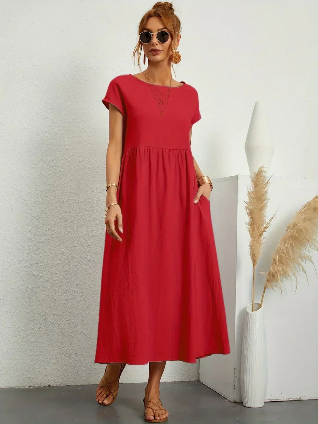Neila - Robe Longue Ample Avec Poche