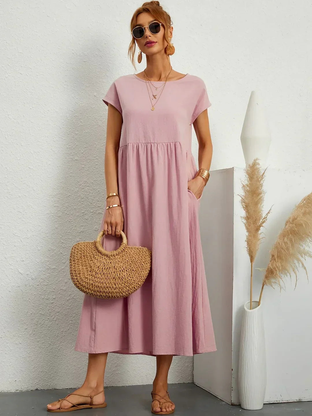 Neila - Robe Longue Ample Avec Poche