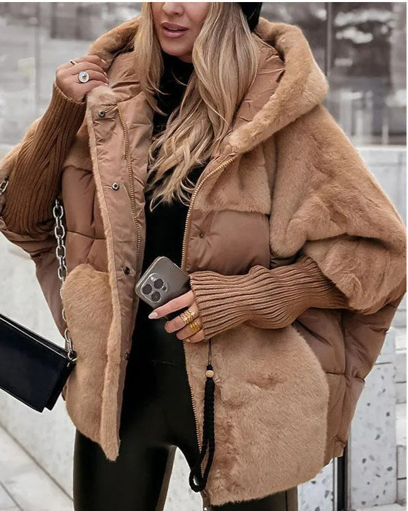 Marieme - Manteau À Manches Longues Avec Fourrure