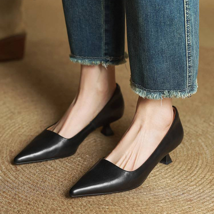 Samra - Escarpins en Cuir Véritable