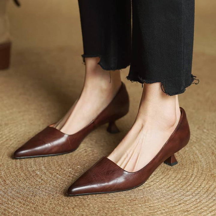 Samra - Escarpins en Cuir Véritable