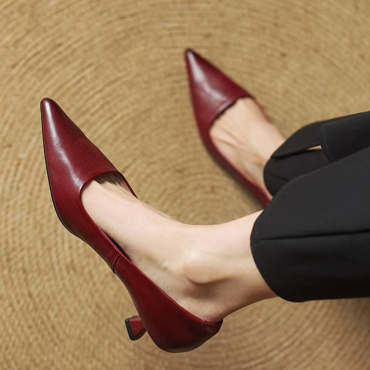 Samra - Escarpins en Cuir Véritable