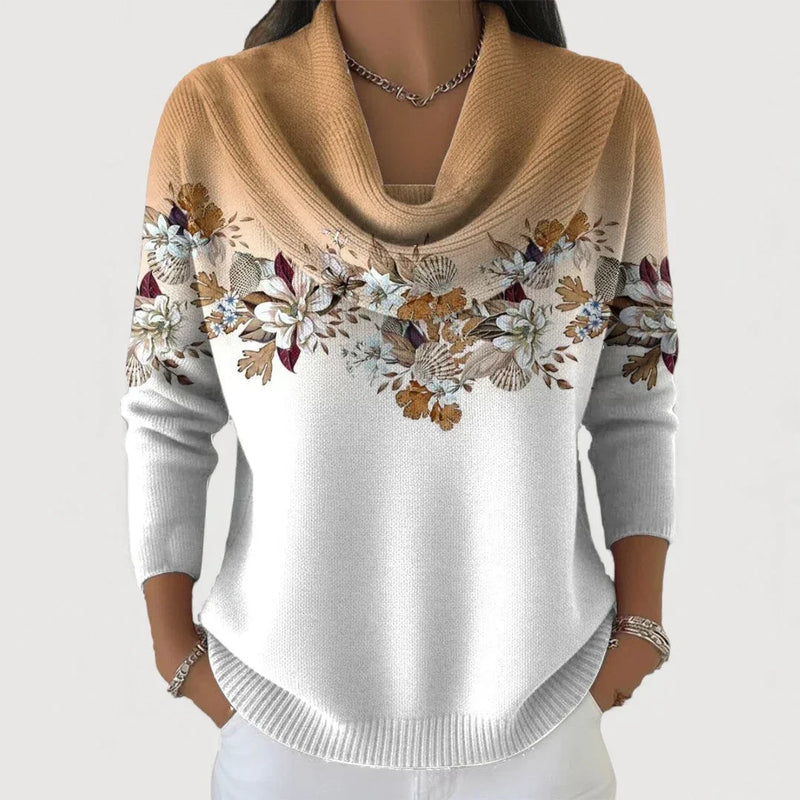 Sabatina - Pull À Motifs Floraux Avec Col Souple