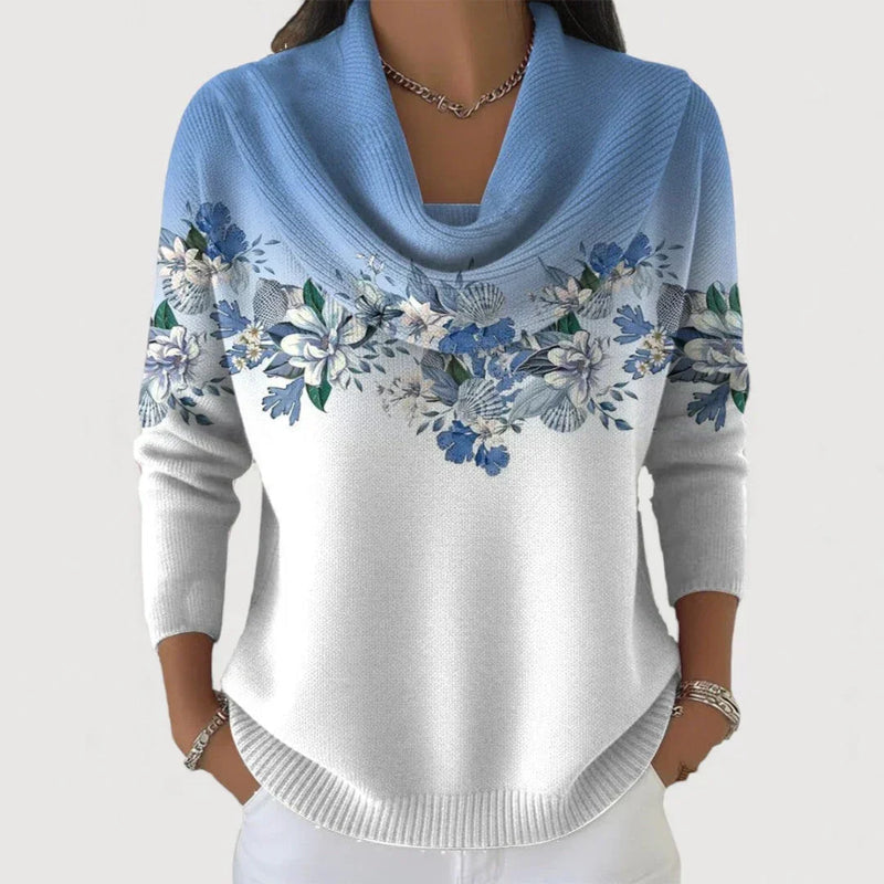 Sabatina - Pull À Motifs Floraux Avec Col Souple