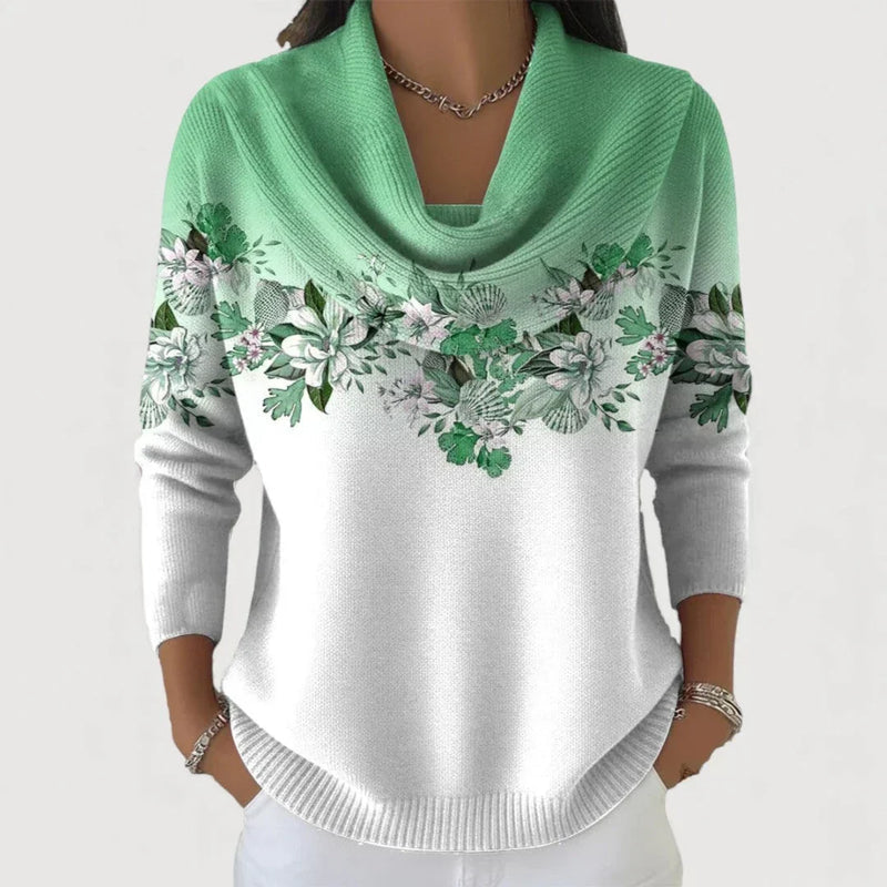 Sabatina - Pull À Motifs Floraux Avec Col Souple