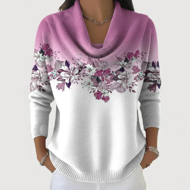 Sabatina - Pull À Motifs Floraux Avec Col Souple