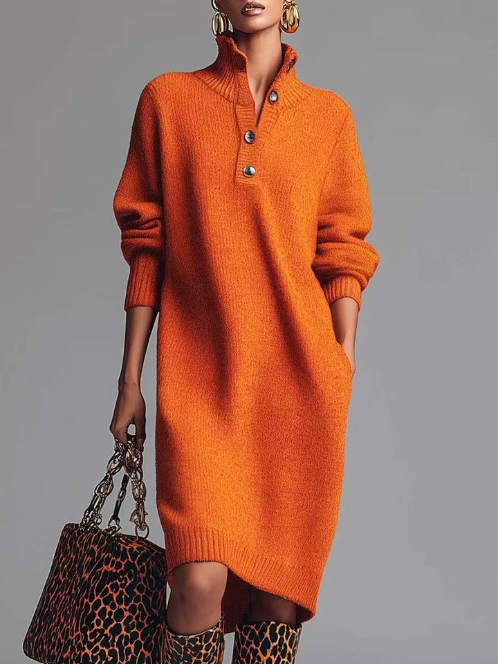Perona - Vestido De Malha Elegante Com Botões