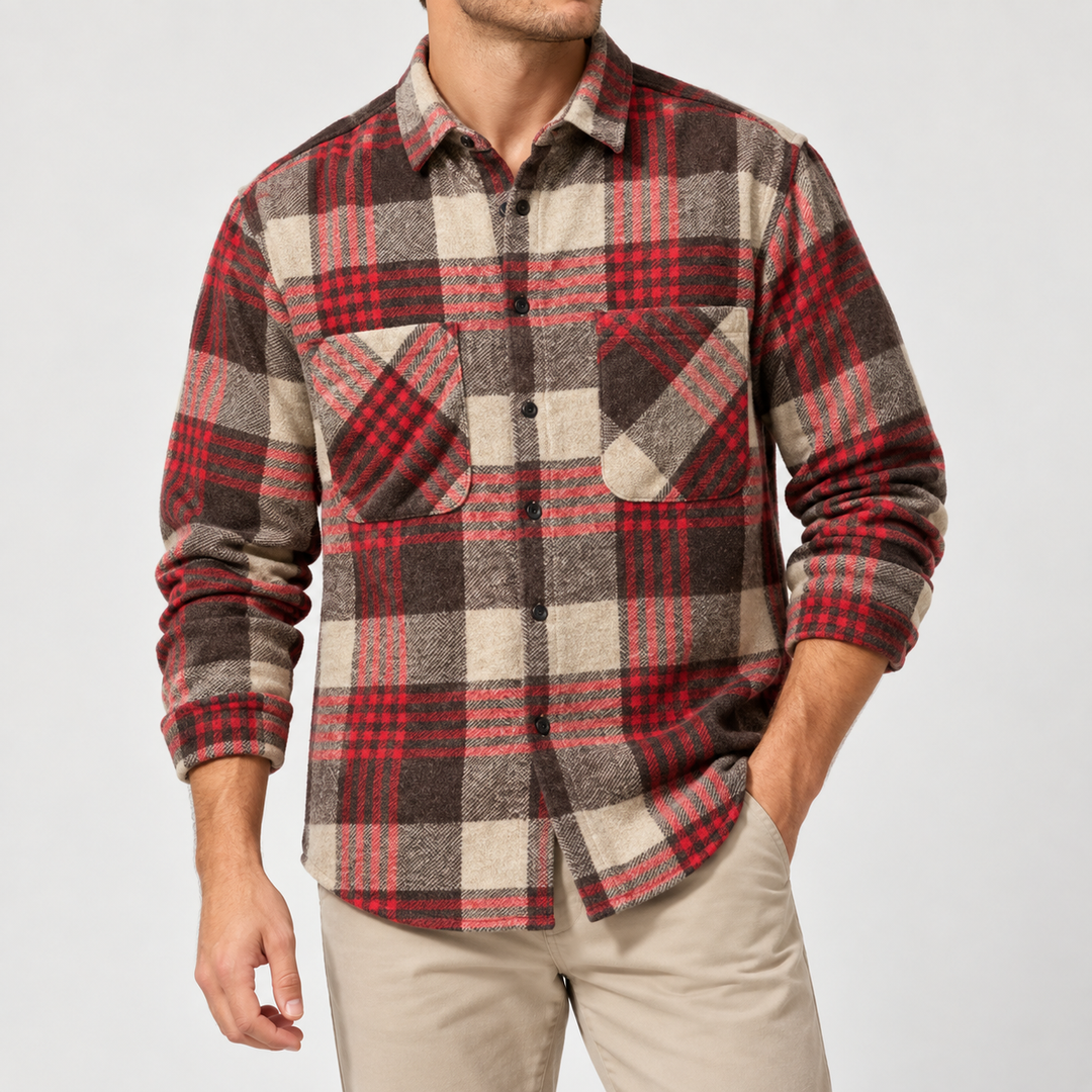 Joman - Chemise À Carreaux À Manches Longues Et Boutons