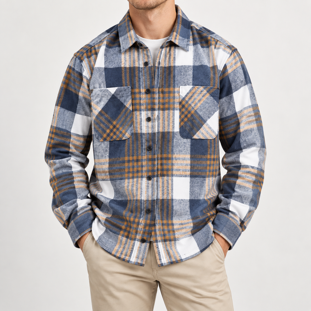 Joman - Chemise À Carreaux À Manches Longues Et Boutons