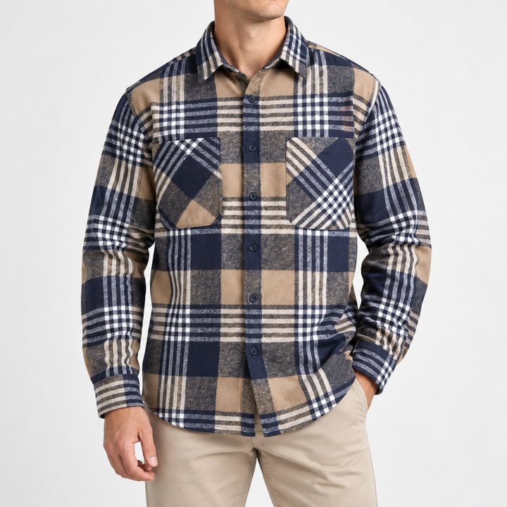 Joman - Chemise À Carreaux À Manches Longues Et Boutons