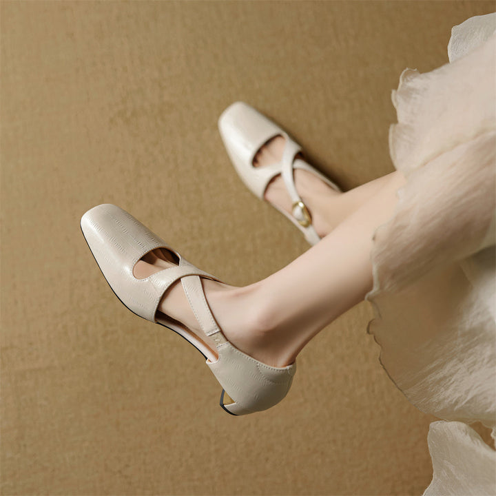 Malena - Chaussures À Lanières Croisées en Cuir