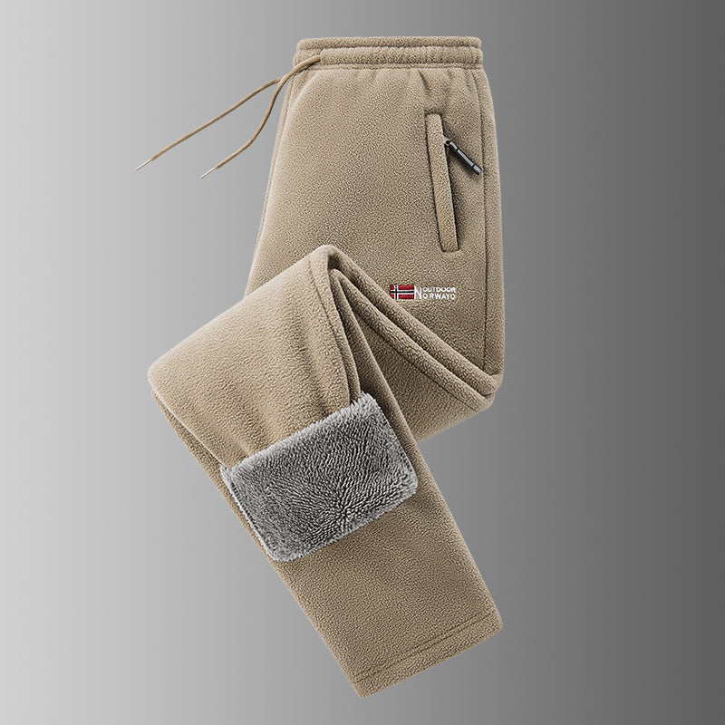 Ingolf - Pantalon Doublé en Polaire Avec Cordon De Serrage Et Poches Zippées
