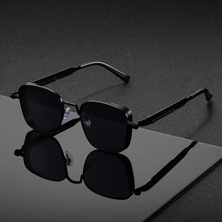 Modernglare - Lunettes De Soleil Carrées De Style Steampunk