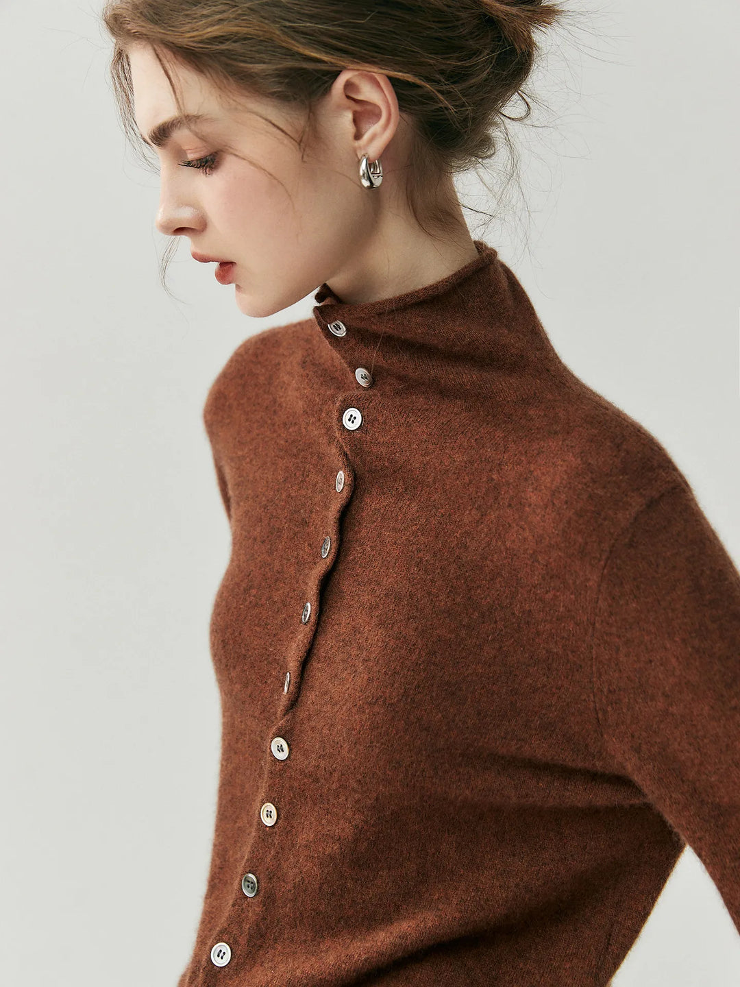 Areum - Cardigan en Cachemire À Manches Longues Et Boutons
