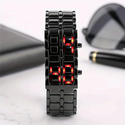 Veltrix - Montre À Affichage Numérique en Acier Inoxydable