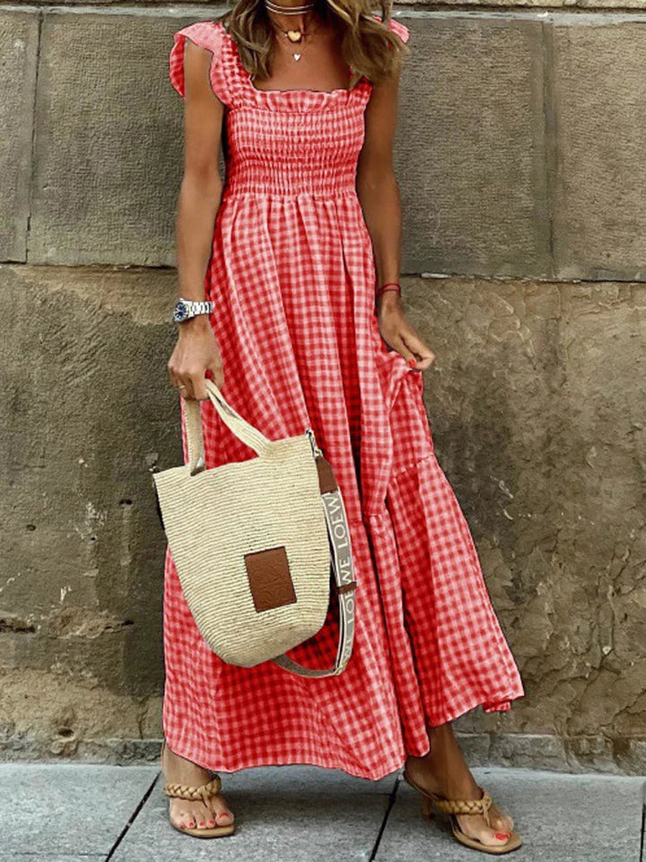 Jayne - Robe Longue Sans Manches À Encolure Carrée