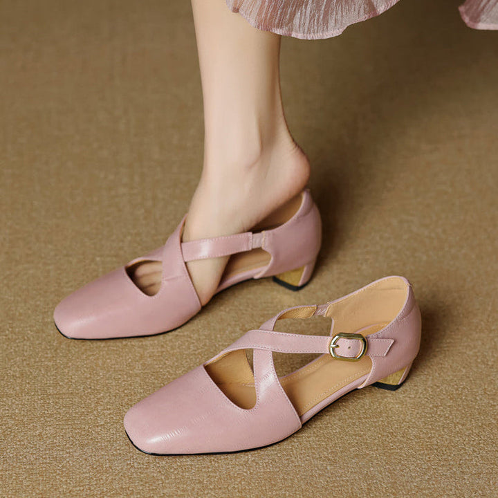 Malena - Chaussures À Lanières Croisées en Cuir