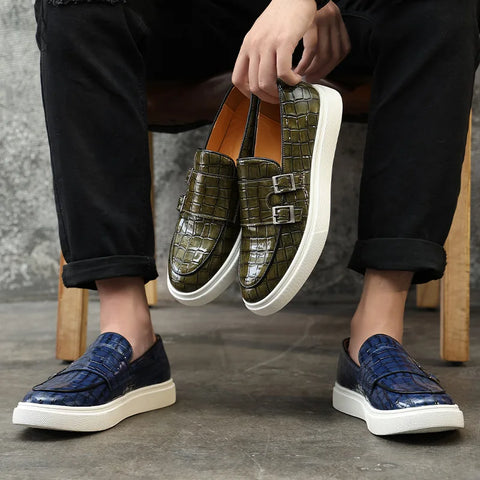 Loic - Mocassin Effet Crocodile