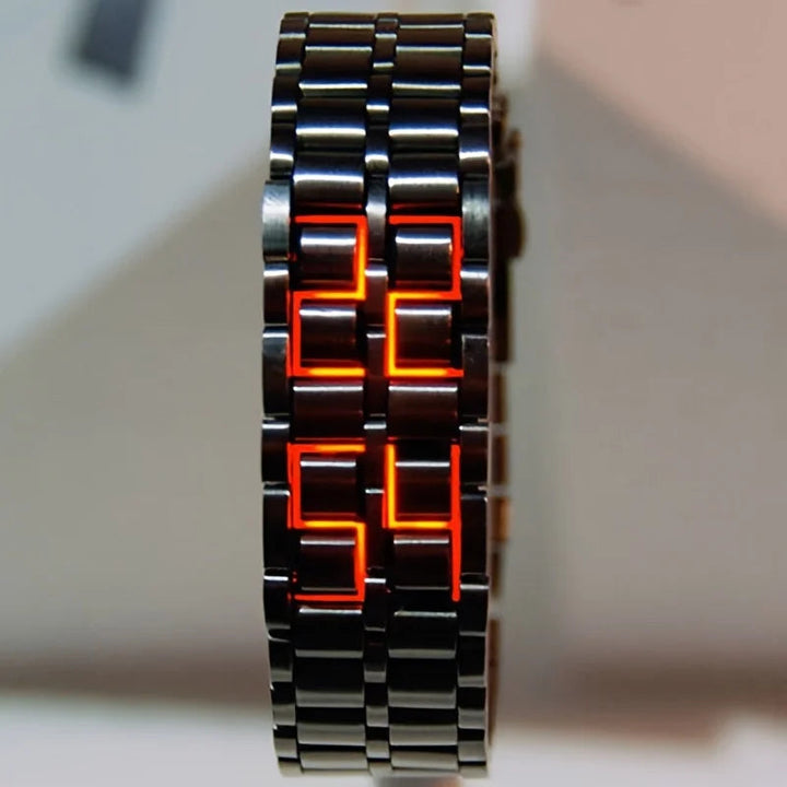 Veltrix - Montre À Affichage Numérique en Acier Inoxydable