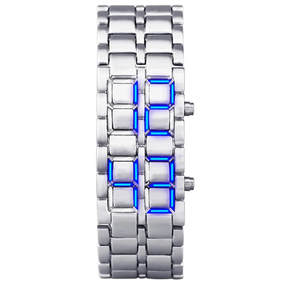Veltrix - Montre À Affichage Numérique en Acier Inoxydable