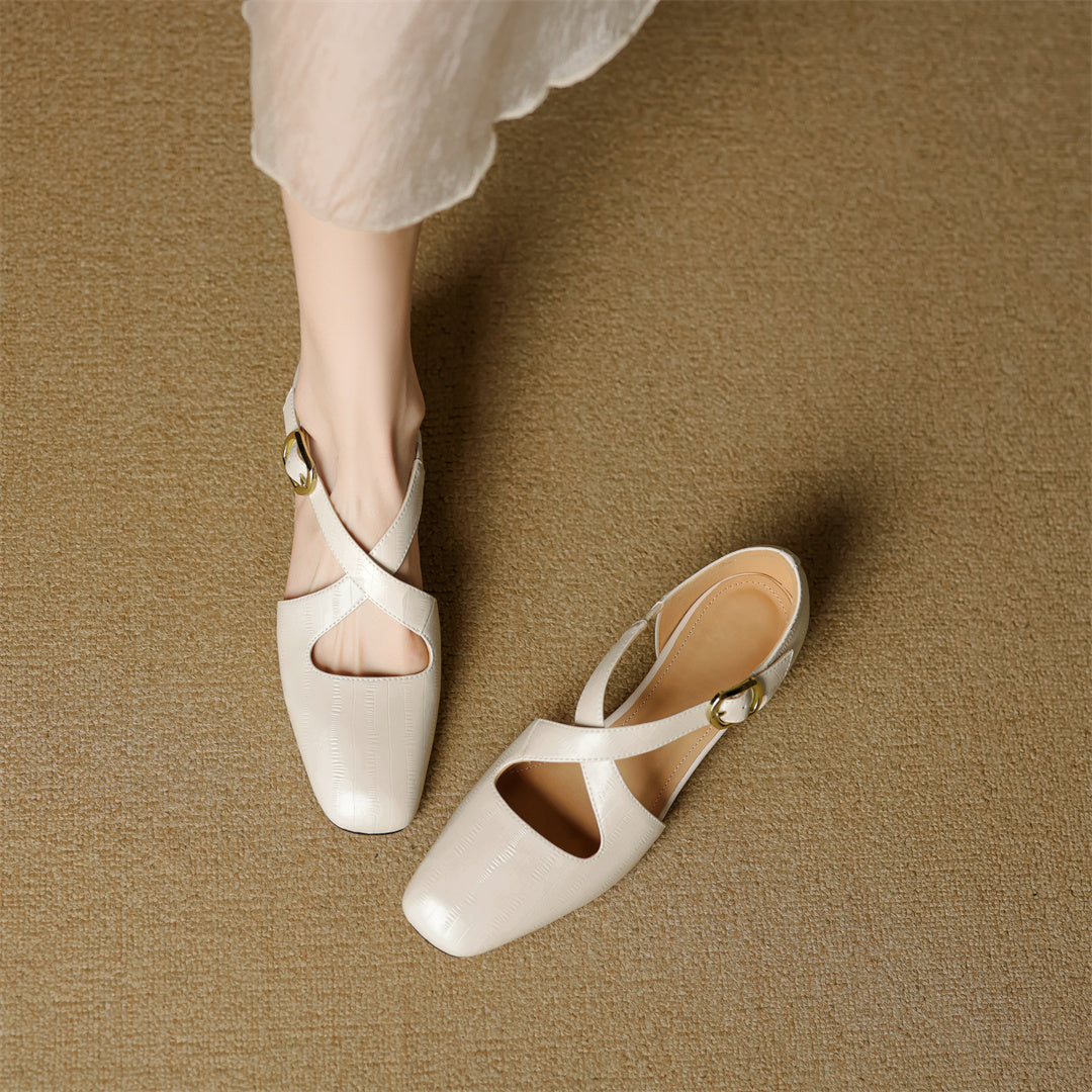Malena - Chaussures À Lanières Croisées en Cuir