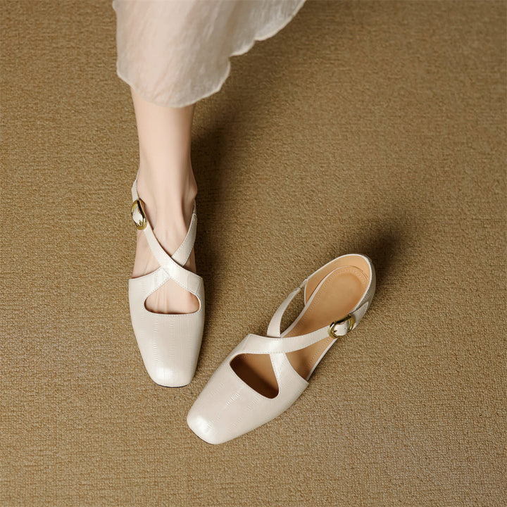 Malena - Chaussures À Lanières Croisées en Cuir