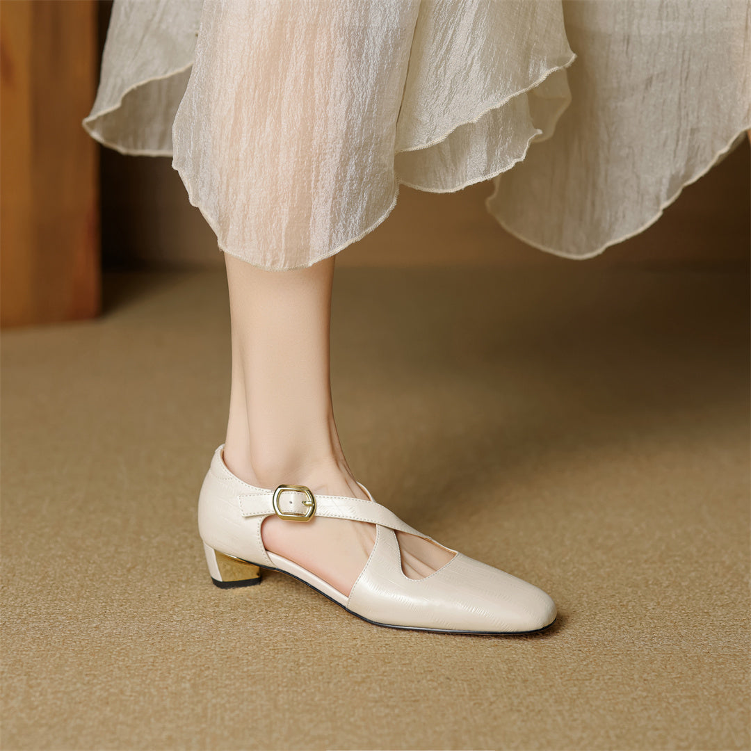 Malena - Chaussures À Lanières Croisées en Cuir