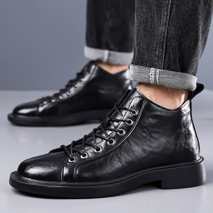 Ailton - Bottes en Cuir À Lacets