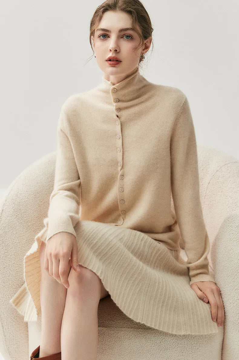 Areum - Cardigan en Cachemire À Manches Longues Et Boutons