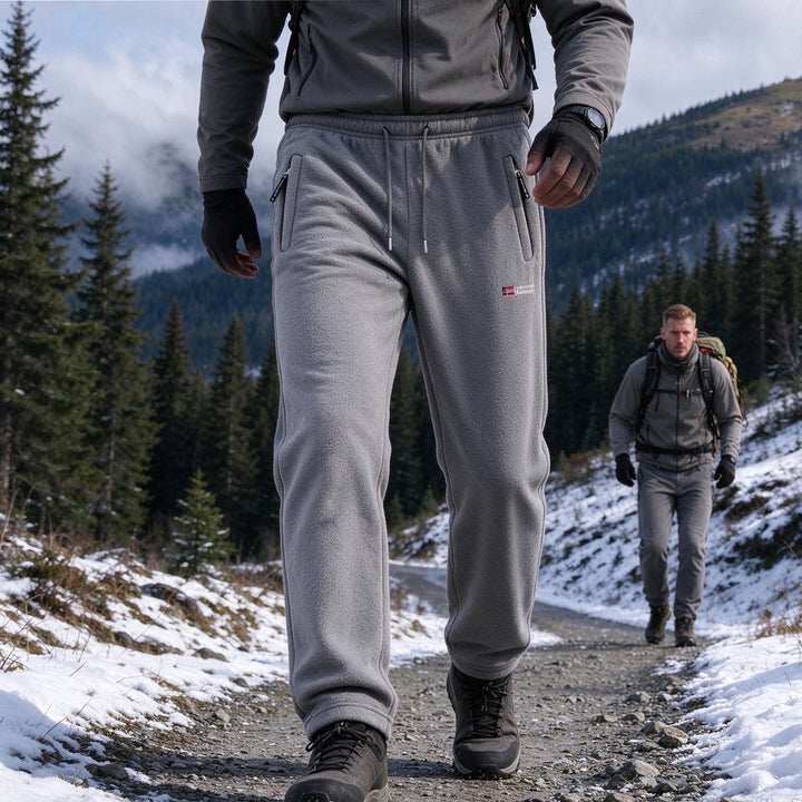 Ingolf - Pantalon Doublé en Polaire Avec Cordon De Serrage Et Poches Zippées