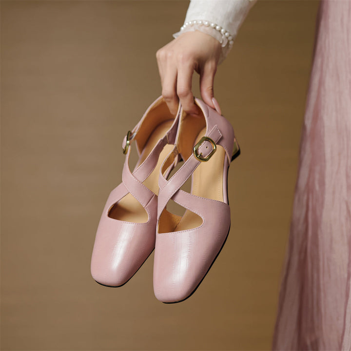 Malena - Chaussures À Lanières Croisées en Cuir