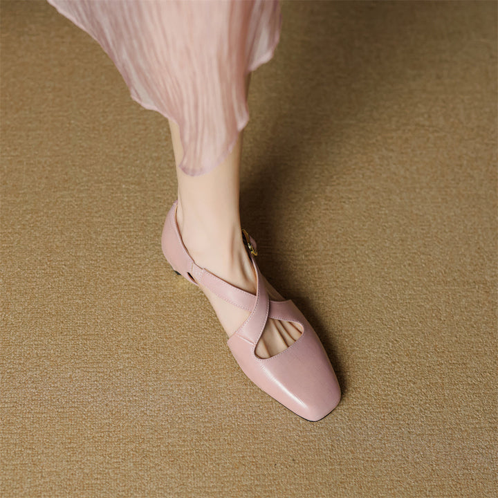 Malena - Chaussures À Lanières Croisées en Cuir