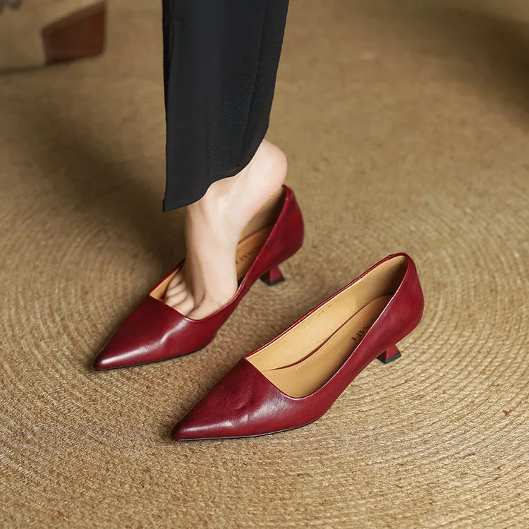 Samra - Escarpins en Cuir Véritable