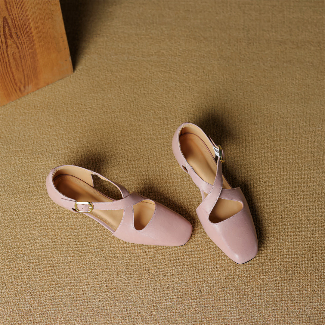 Malena - Chaussures À Lanières Croisées en Cuir