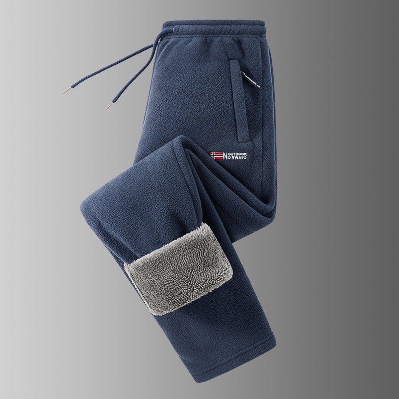Ingolf - Pantalon Doublé en Polaire Avec Cordon De Serrage Et Poches Zippées