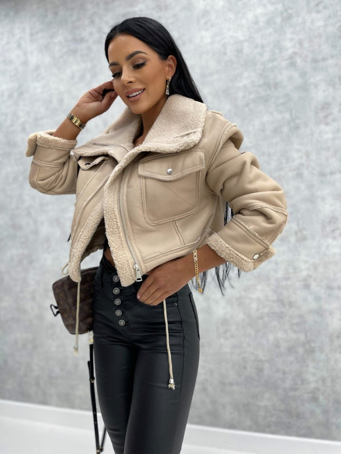 Reischl - Veste Zippée Doublée en Simili Mouton