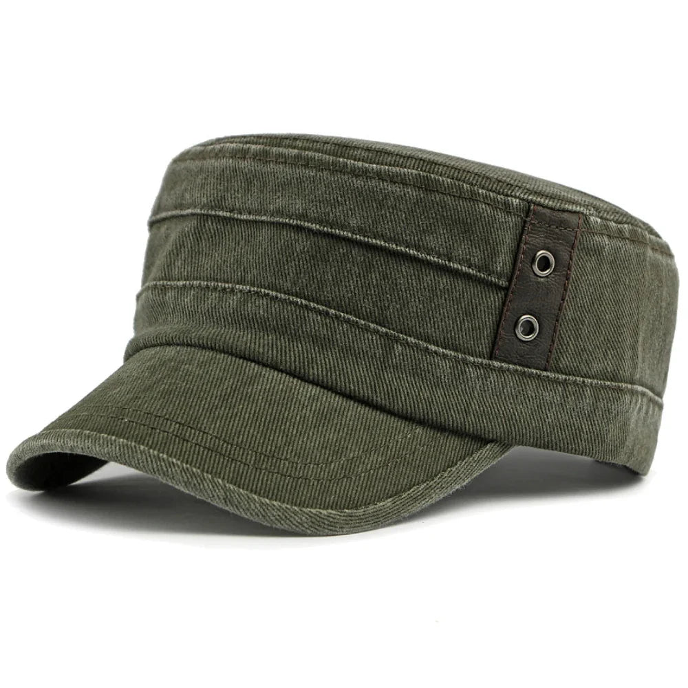 Salih - Casquette en Denim Avec Bandeau À Boucle
