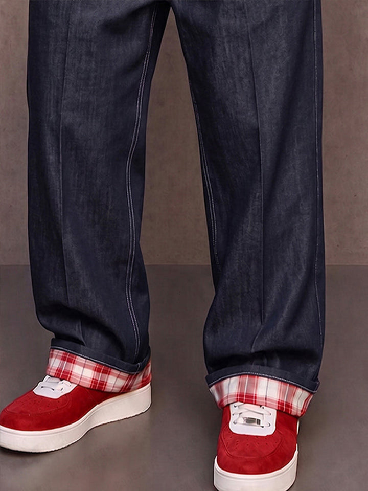 Klymz - Pantalon en Faux Denim À Empiècements Contrastés