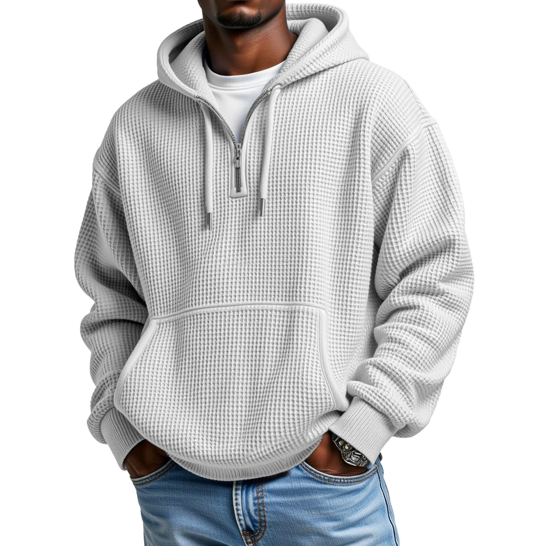 Mackenzie - Waffle Knitted Long Sleeve Hoodie