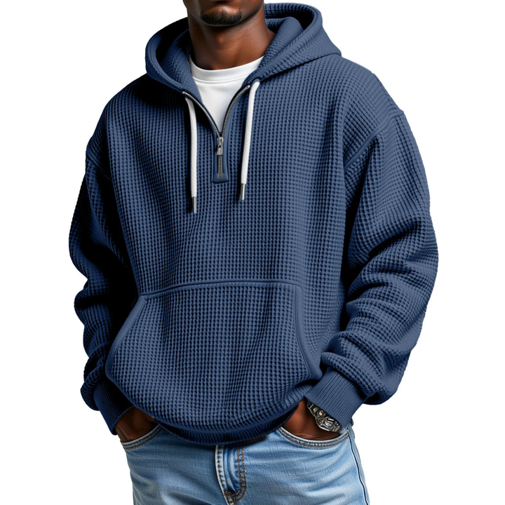 Mackenzie - Waffle Knitted Long Sleeve Hoodie