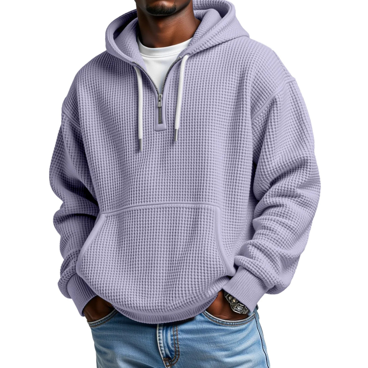 Mackenzie - Waffle Knitted Long Sleeve Hoodie