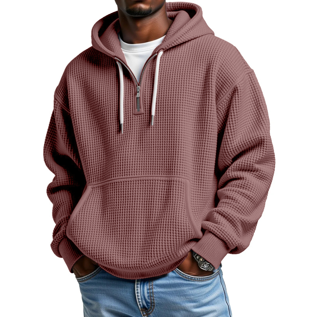 Mackenzie - Waffle Knitted Long Sleeve Hoodie