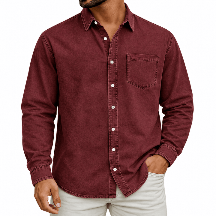 Markrem - Chemise en Jean Avec Poche Avant