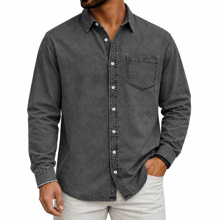 Markrem - Chemise en Jean Avec Poche Avant