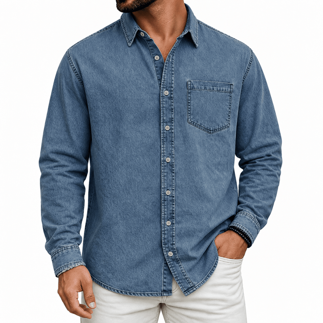 Markrem - Chemise en Jean Avec Poche Avant