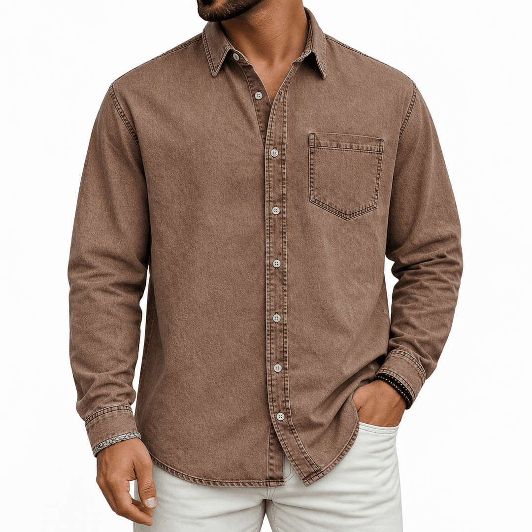 Markrem - Chemise en Jean Avec Poche Avant