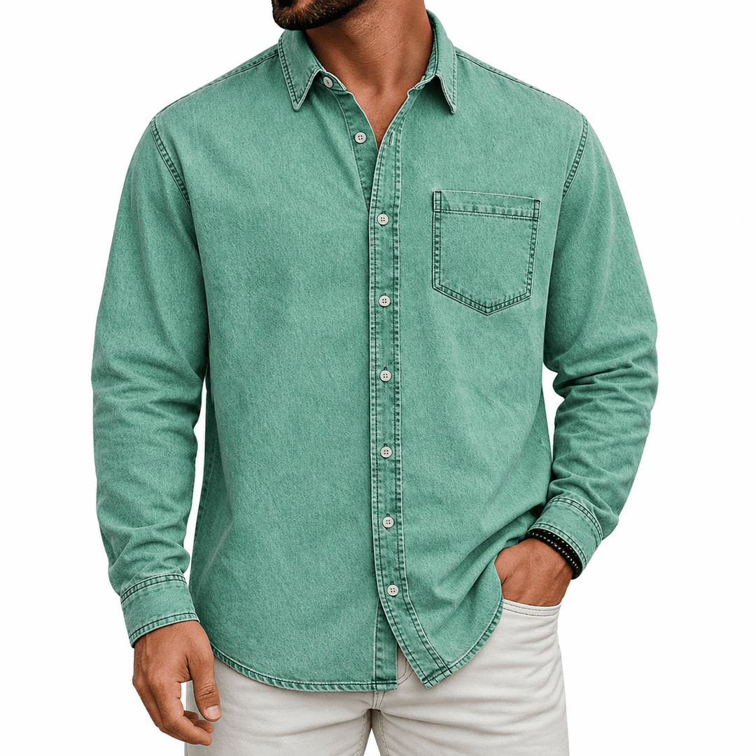 Markrem - Chemise en Jean Avec Poche Avant