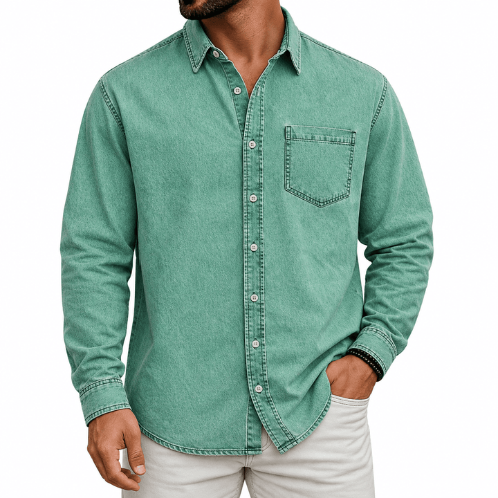 Markrem - Chemise en Jean Avec Poche Avant